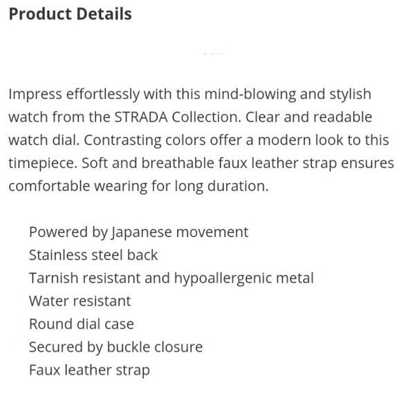 Faux Leather Water Resistant watch Gray - Picture 11 of 12